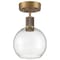 Access Lighting Port Nine Burgundy, Burgundy LED SemiFlush, Antique Brushed Brass Finish, Clear Glass 63148LEDD-ABB/CLR - alternate 6